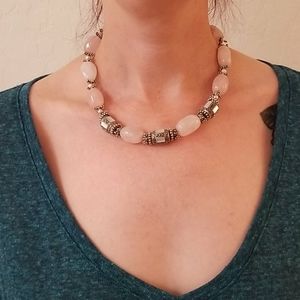 Gorgeous Rose Quartz and Marcasite Set